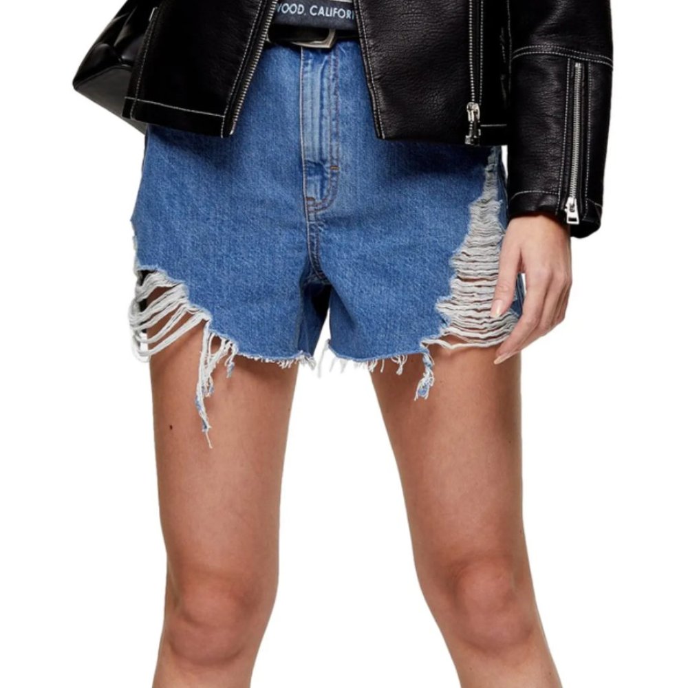 Topshop Super Ripped Mom Shorts
